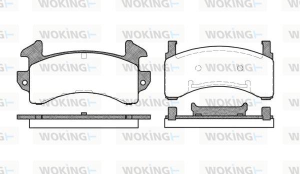 Woking P4433.00 - Гальмівні колодки, дискові гальма autocars.com.ua