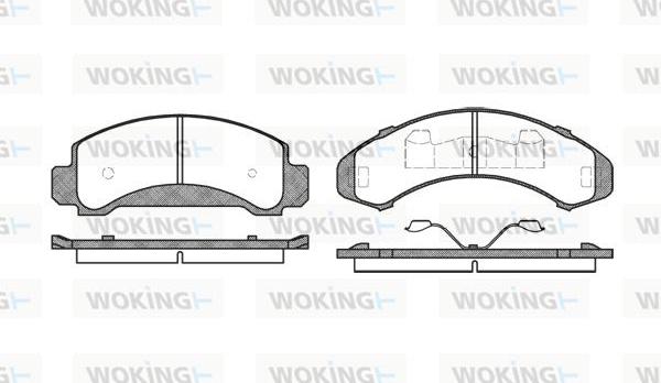 Woking P4503.00 - Тормозные колодки, дисковые, комплект avtokuzovplus.com.ua