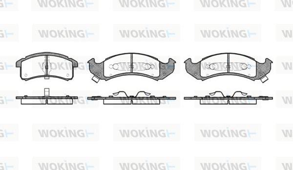 Woking P4693.00 - Тормозные колодки, дисковые, комплект avtokuzovplus.com.ua