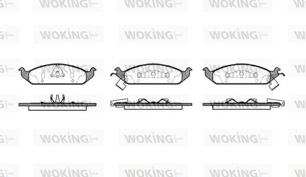 Woking P4703.02 - Гальмівні колодки, дискові гальма autocars.com.ua
