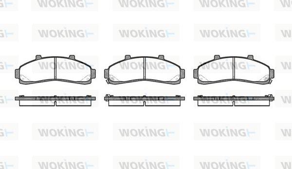 Woking P4713.02 - Тормозные колодки, дисковые, комплект avtokuzovplus.com.ua