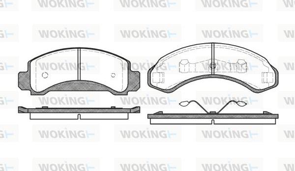 Woking P4723.00 - Тормозные колодки, дисковые, комплект avtokuzovplus.com.ua