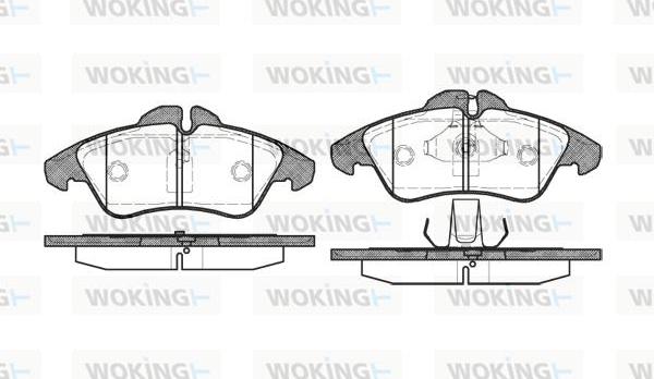 Woking P4783.00 - Тормозные колодки, дисковые, комплект avtokuzovplus.com.ua