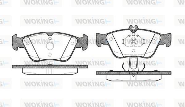 Woking P4863.10 - Тормозные колодки, дисковые, комплект avtokuzovplus.com.ua