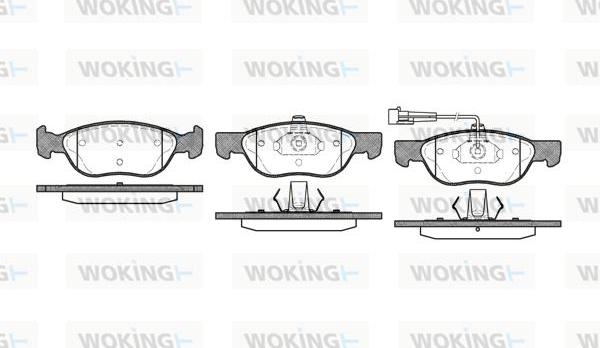 Woking P4873.11 - Гальмівні колодки, дискові гальма autocars.com.ua