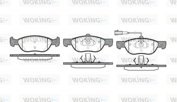 Woking P4873.21 - Гальмівні колодки, дискові гальма autocars.com.ua
