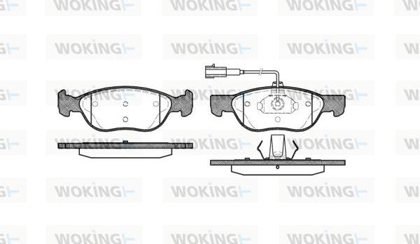 Woking P4873.22 - Гальмівні колодки, дискові гальма autocars.com.ua