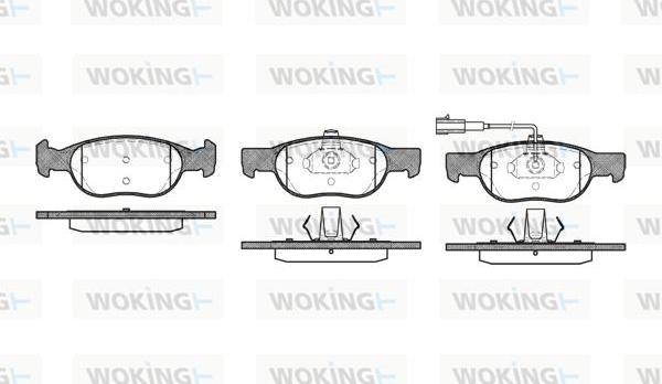 Woking P4883.31 - Гальмівні колодки, дискові гальма autocars.com.ua