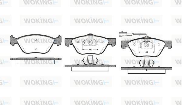 Woking P4893.21 - Гальмівні колодки, дискові гальма autocars.com.ua