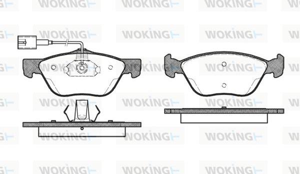 Woking P4893.42 - Гальмівні колодки, дискові гальма autocars.com.ua