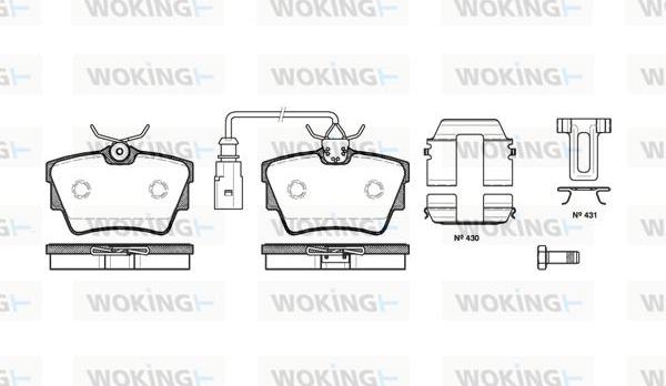 Woking P4913.12 - Гальмівні колодки, дискові гальма autocars.com.ua