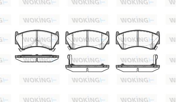 Woking P4923.12 - Тормозные колодки, дисковые, комплект avtokuzovplus.com.ua