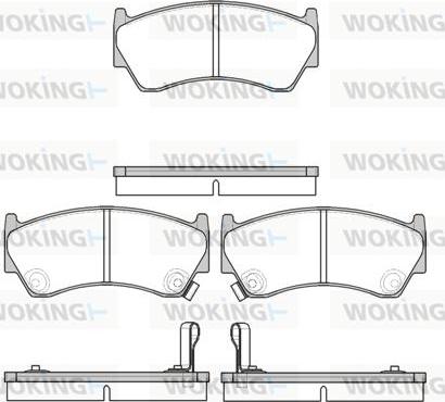 Woking P4923.42 - Тормозные колодки, дисковые, комплект avtokuzovplus.com.ua