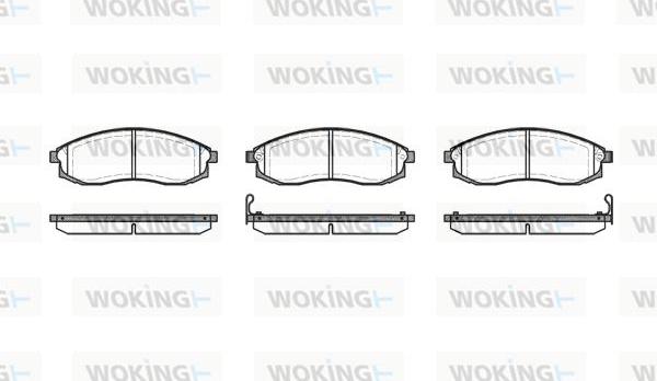 Woking P4983.02 - Тормозные колодки, дисковые, комплект avtokuzovplus.com.ua