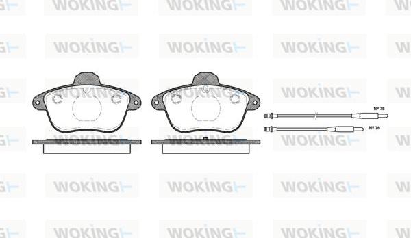 Woking P5013.14 - Гальмівні колодки, дискові гальма autocars.com.ua
