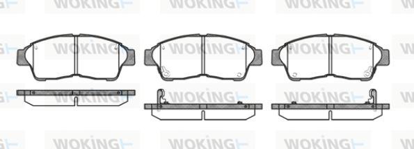 Woking P5023.42 - Тормозные колодки, дисковые, комплект autodnr.net