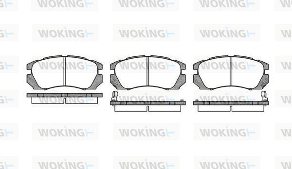 Woking P5033.02 - Тормозные колодки, дисковые, комплект autodnr.net