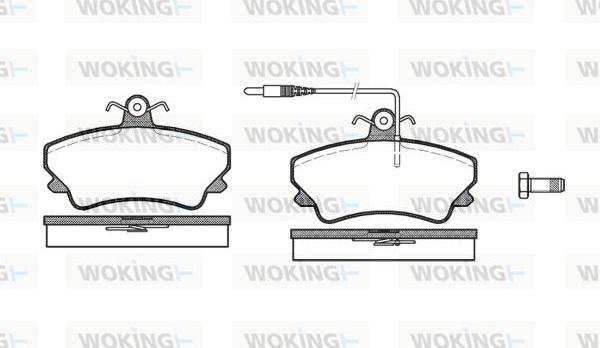 Woking P5093.12 - Гальмівні колодки, дискові гальма autocars.com.ua