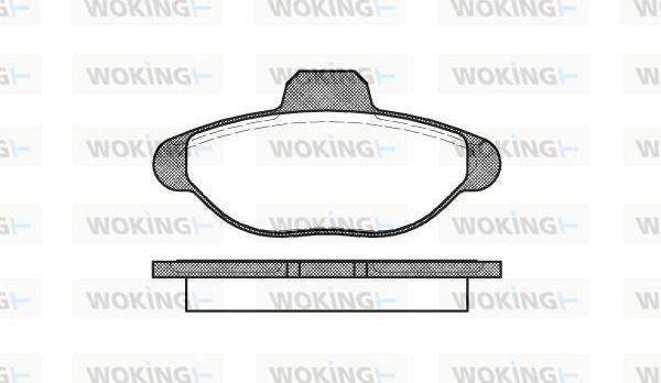 Woking P5143.00 - Тормозные колодки, дисковые, комплект avtokuzovplus.com.ua