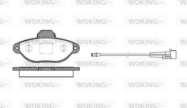 Woking P5143.01 - Гальмівні колодки, дискові гальма autocars.com.ua