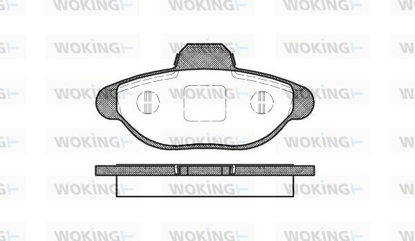 Woking P5143.10 - Гальмівні колодки, дискові гальма autocars.com.ua