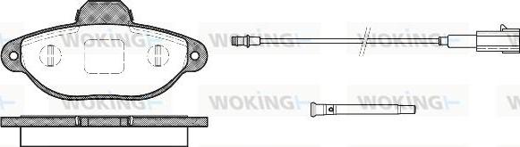 Woking P5143.21 - Колодки тормозные дисковые передние Fiat 500 1.2 07-.Fiat 500 c 1.2 09-.Fiat Fio autocars.com.ua