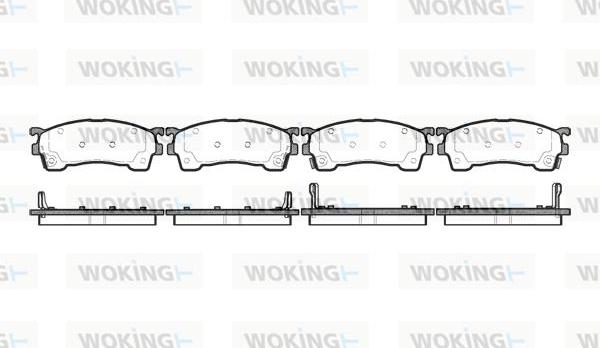 Woking P5153.04 - Гальмівні колодки, дискові гальма autocars.com.ua