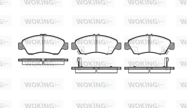 Woking P5193.02 - Гальмівні колодки, дискові гальма autocars.com.ua