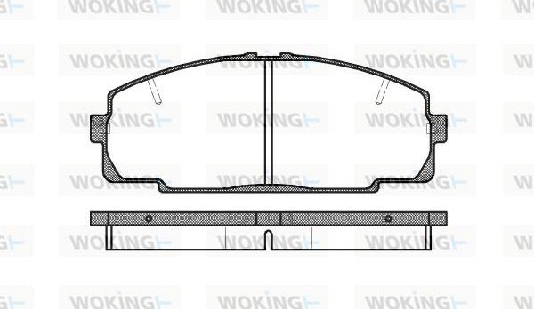 Woking P5213.20 - Тормозные колодки, дисковые, комплект avtokuzovplus.com.ua