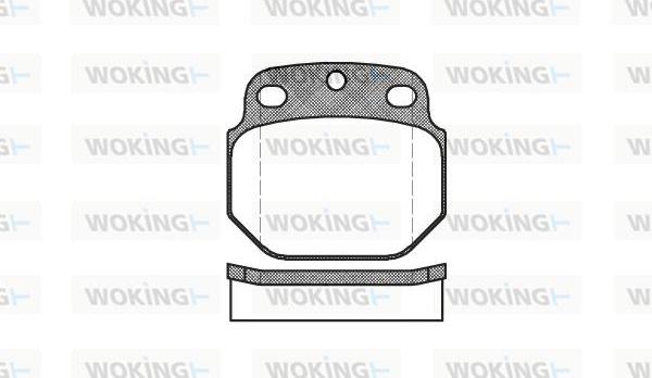 Woking P5223.00 - Тормозные колодки, дисковые, комплект autodnr.net