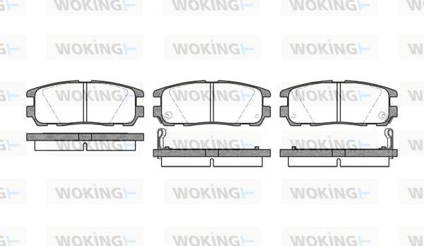 Woking P5263.02 - Тормозные колодки, дисковые, комплект avtokuzovplus.com.ua