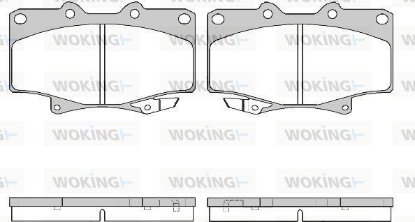 Woking P5293.04 - Гальмівні колодки, дискові гальма autocars.com.ua