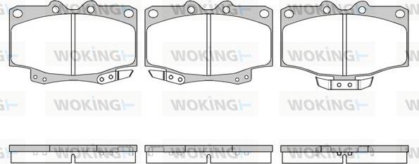 Woking P5303.04 - Тормозные колодки, дисковые, комплект avtokuzovplus.com.ua