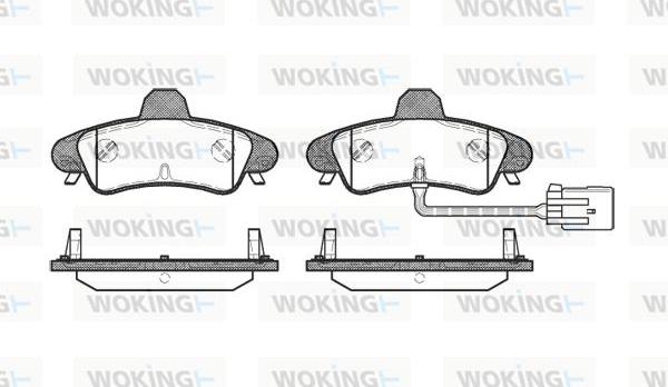 Woking P5333.12 - Тормозные колодки, дисковые, комплект avtokuzovplus.com.ua