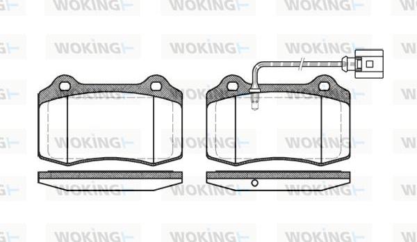 Woking P5343.01 - Тормозные колодки, дисковые, комплект avtokuzovplus.com.ua