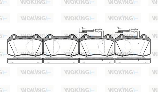 Woking P5343.02 - Гальмівні колодки, дискові гальма autocars.com.ua