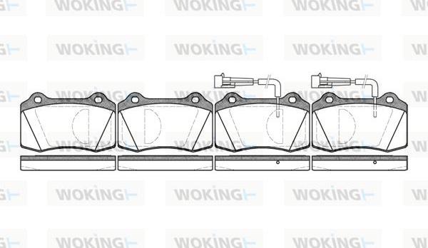 Woking P5343.02 - Тормозные колодки, дисковые, комплект avtokuzovplus.com.ua