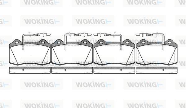 Woking P5343.14 - Тормозные колодки, дисковые, комплект avtokuzovplus.com.ua