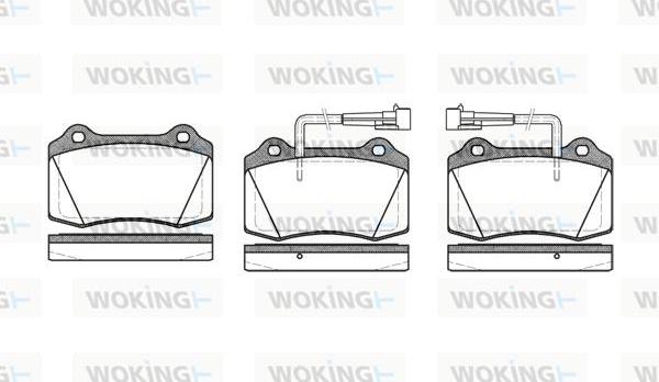 Woking P5343.22 - Тормозные колодки, дисковые, комплект avtokuzovplus.com.ua