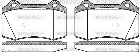 Woking P5343.55 - Тормозные колодки, дисковые, комплект avtokuzovplus.com.ua