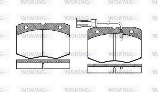 Woking P5353.12 - Гальмівні колодки, дискові гальма autocars.com.ua