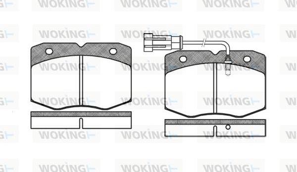 Woking P5353.12 - Тормозные колодки, дисковые, комплект avtokuzovplus.com.ua