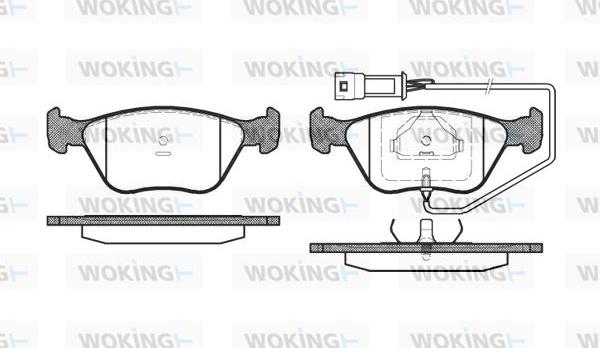 Woking P5373.02 - Гальмівні колодки, дискові гальма autocars.com.ua