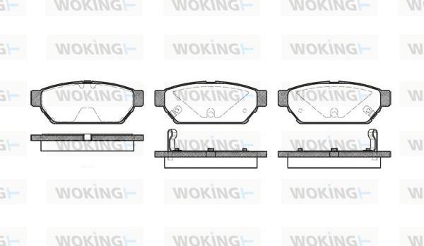 Woking P5403.02 - Тормозные колодки, дисковые, комплект avtokuzovplus.com.ua