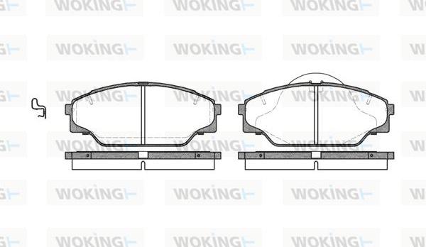 Woking P5423.04 - Тормозные колодки, дисковые, комплект autodnr.net