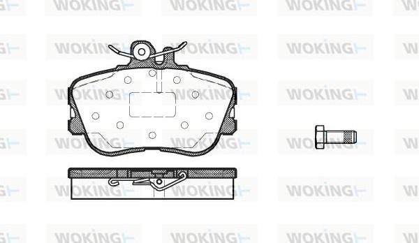 Woking P5453.00 - Тормозные колодки, дисковые, комплект avtokuzovplus.com.ua