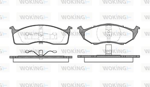 Woking P5473.00 - Тормозные колодки, дисковые, комплект avtokuzovplus.com.ua