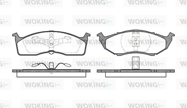 Woking P5473.20 - Тормозные колодки, дисковые, комплект avtokuzovplus.com.ua