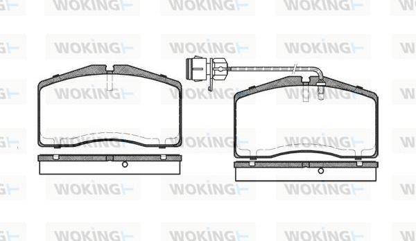 Woking P5483.02 - Гальмівні колодки, дискові гальма autocars.com.ua