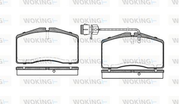 Woking P5483.12 - Гальмівні колодки, дискові гальма autocars.com.ua